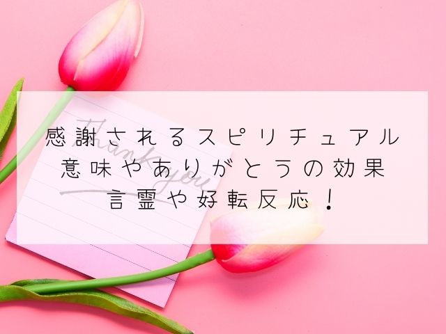 感謝される・スピリチュアル・意味・ありがとう・効果・言霊・好転反応・言える人