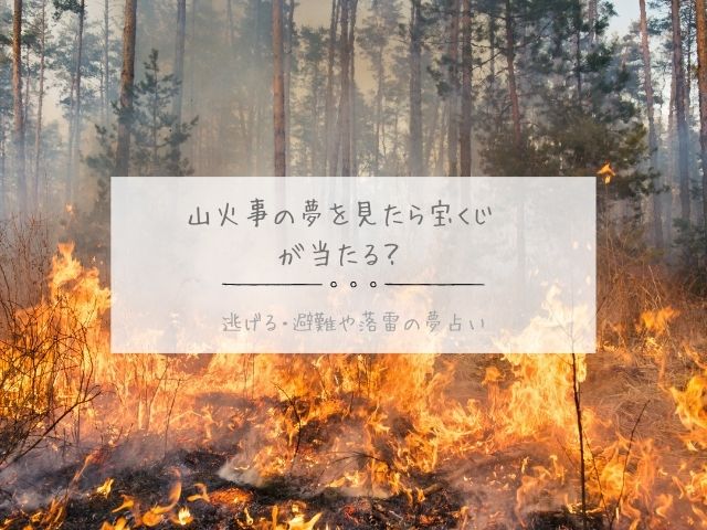 山火事・夢を見たら宝くじが当たる・逃げる・避難・落雷・夢占い