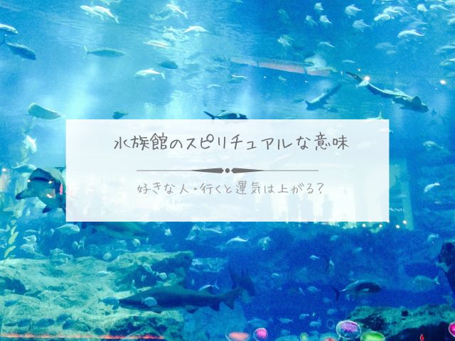 水族館・スピリチュアル・意味・好きな人・行く・運気・上がる