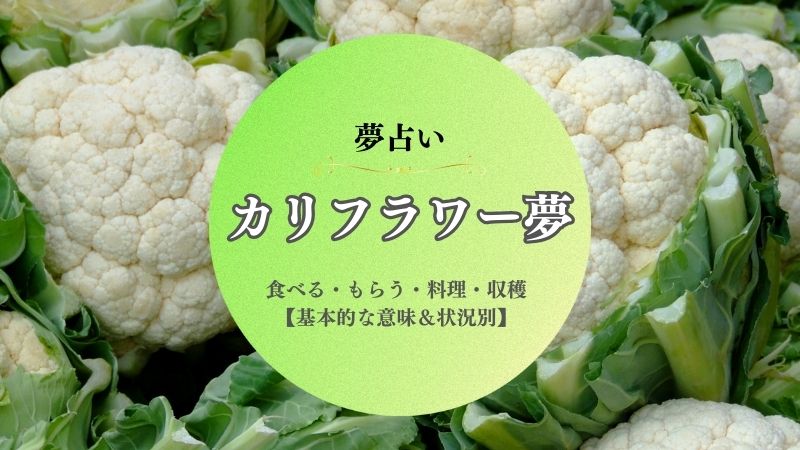 カリフラワー・夢占い・意味・食べる・もらう・料理・収穫・腐る・状況別