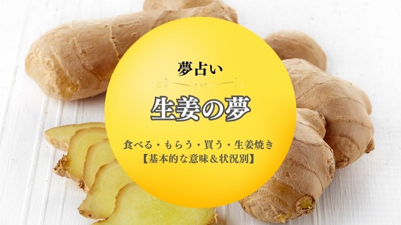 生姜・夢占い・意味・する・買う・食べる・生姜焼き・ジンジャーエール・状況別