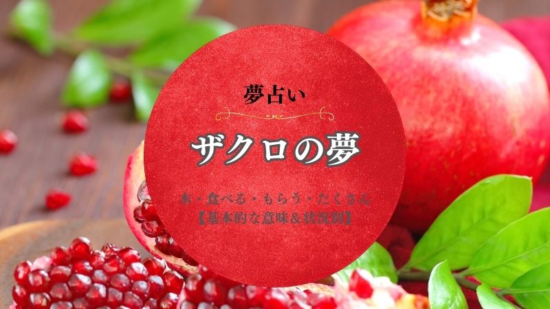ザクロ・夢占い・意味・食べる・もらう・木・たくさん・買う・捨てる・状況別