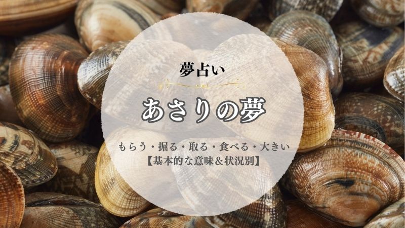 あさり・夢占い・意味・もらう・掘る・取る・食べる・味噌汁・大きい・状況別
