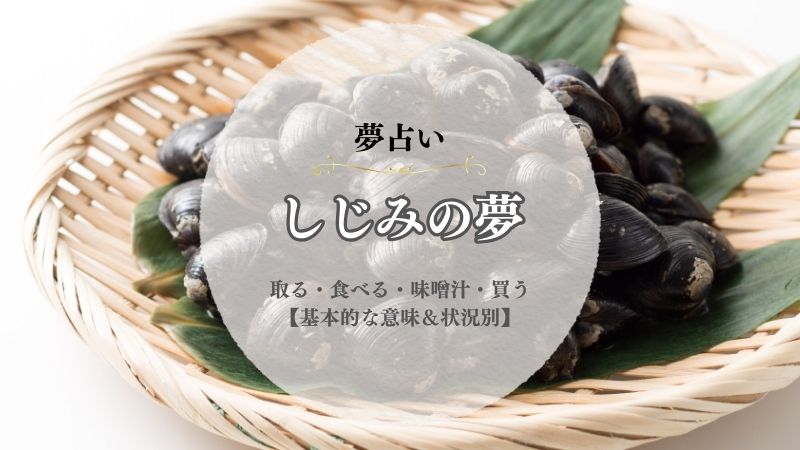 しじみ・夢占い・意味・取る・食べる・味噌汁・買う・たくさん・状況別