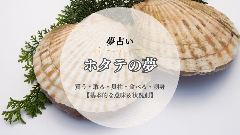 ホタテ・夢占い・意味・買う・取る・貝柱・食べる・刺身・料理・状況別