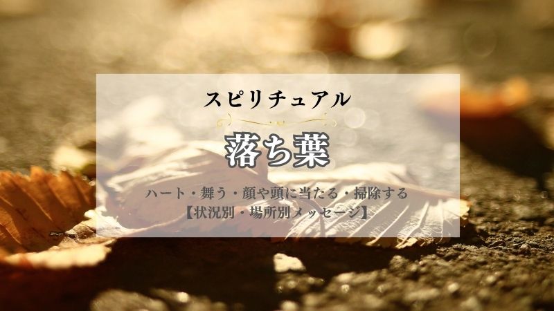 落ち葉・スピリチュアル・意味・ハート・舞う・顔・頭に当たる・掃除する・メッセージ